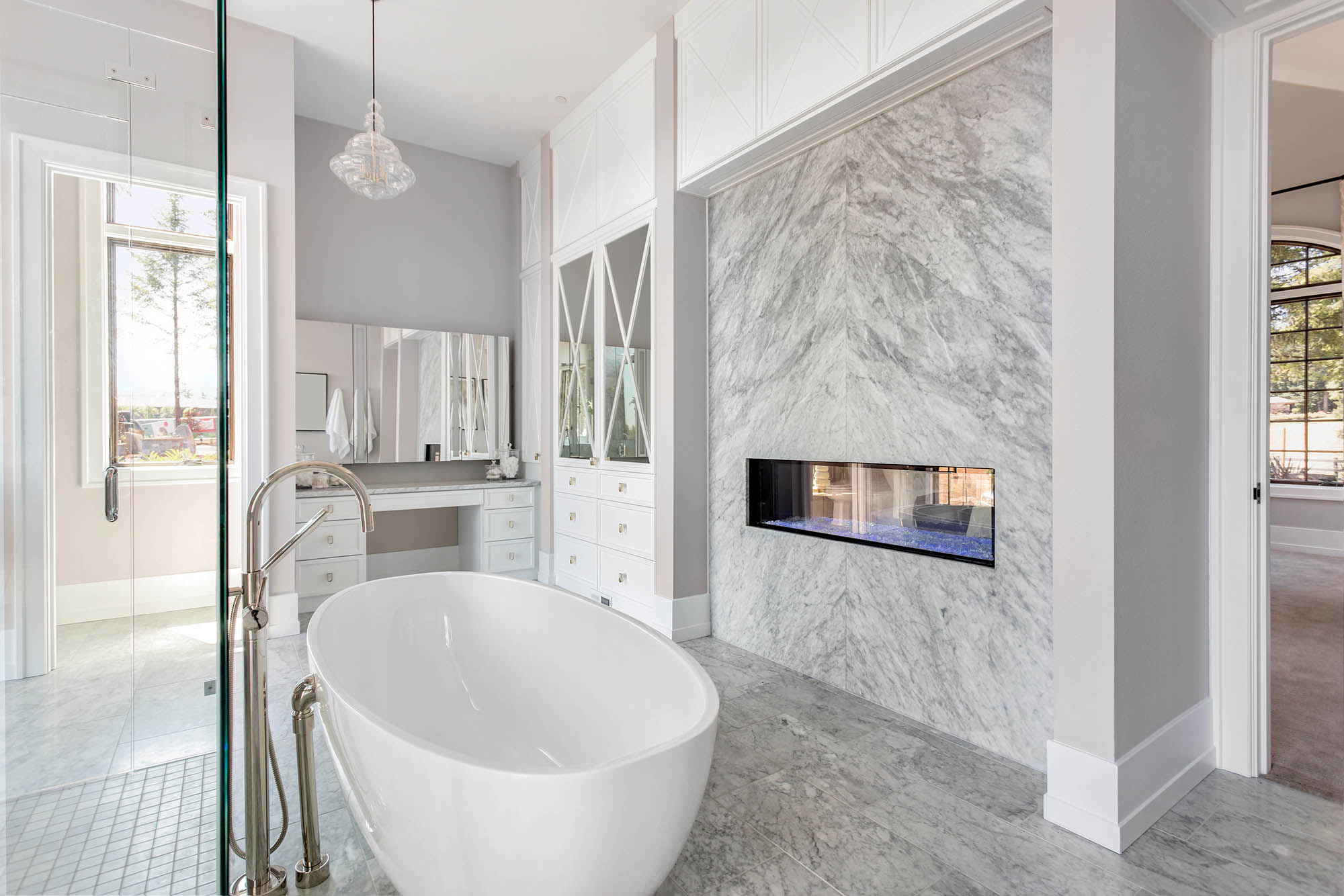 Elegant,Bathroom,With,Fireplace in Princeton